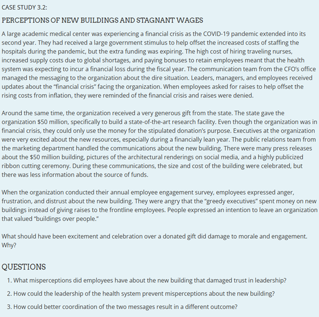 Case Study - Fundamentals of Healthcare Management