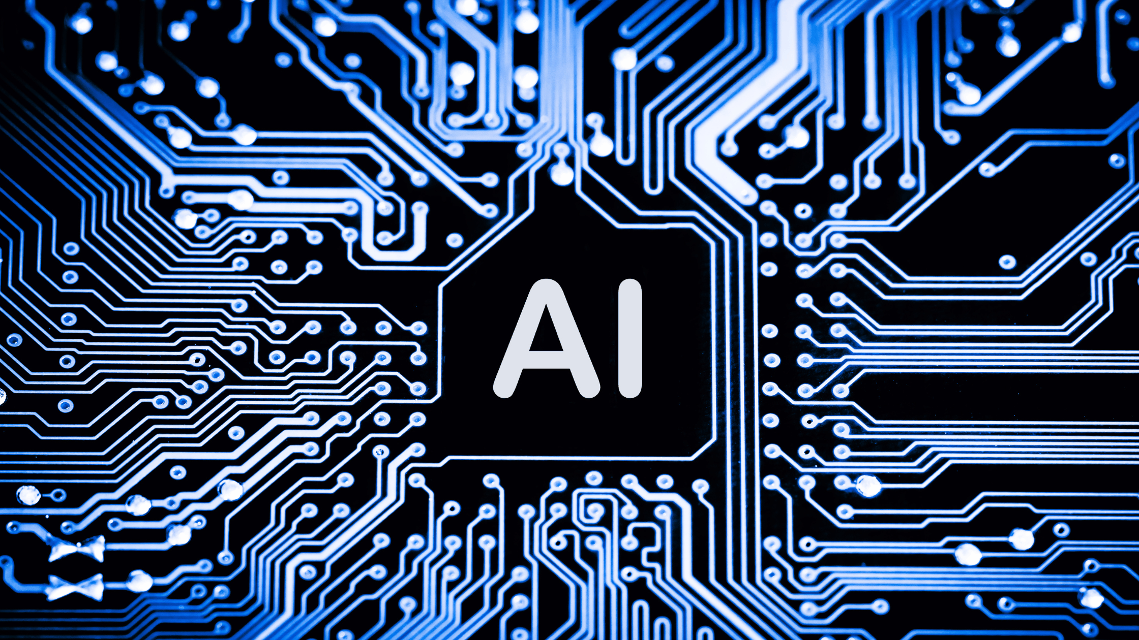 Abstract, close up of mainboard electronic computer background AI
